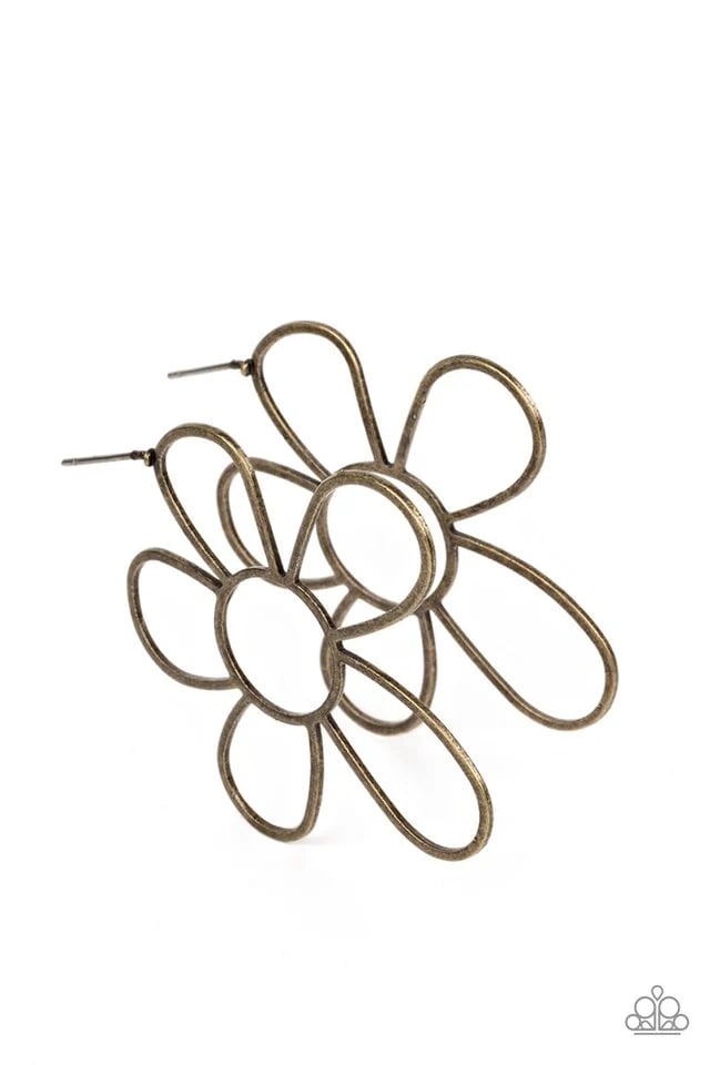 Rustic Rarity - Brass - Post Earrings