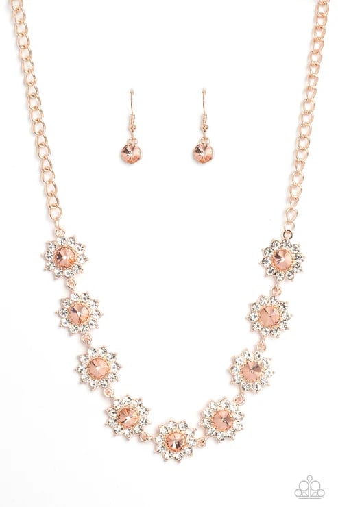 Blooming Brillance - Rose Gold Necklace