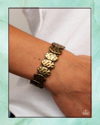 Trinket Trek - Brass ~ Paparazzi Stretch Bracelet
