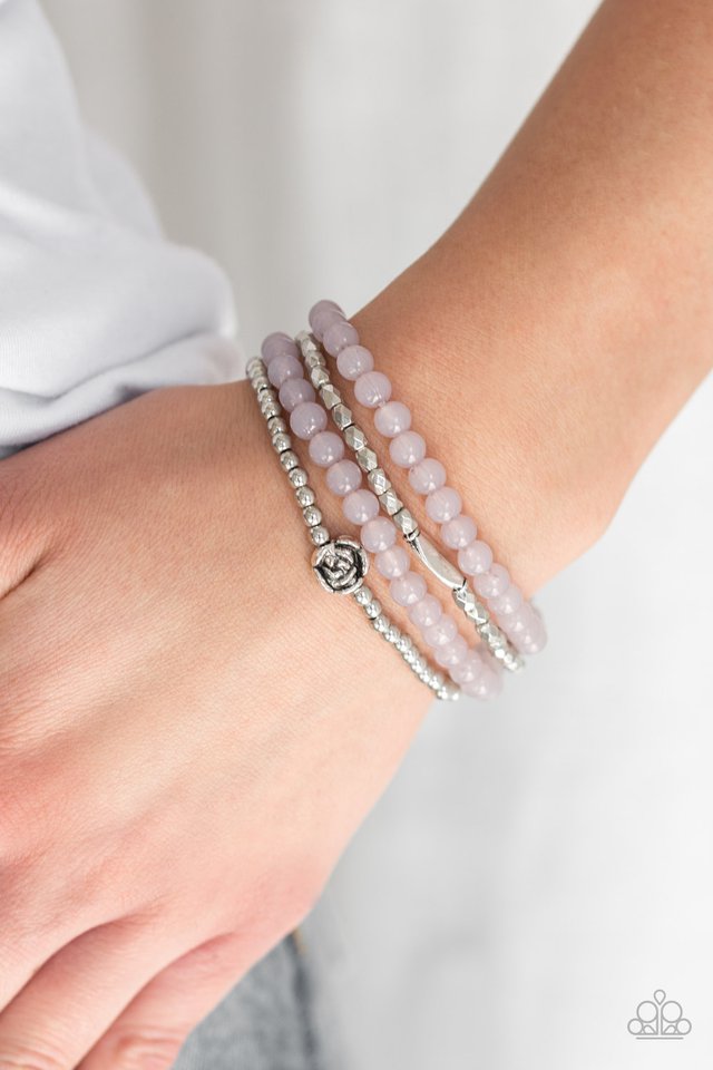 Blooming Buttercups - silver ~ Paparazzi Stretch Bracelet