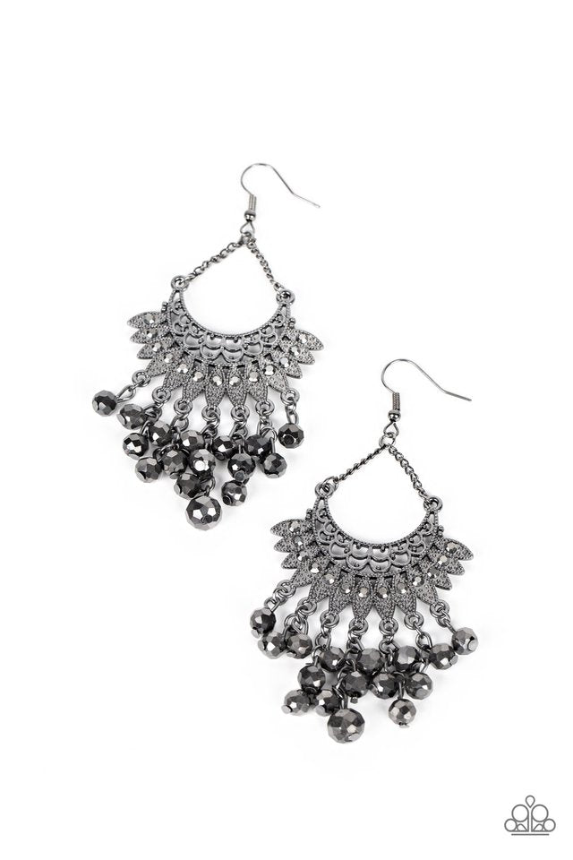 Chromatic Cascade - Black/Gunmetal Earrings