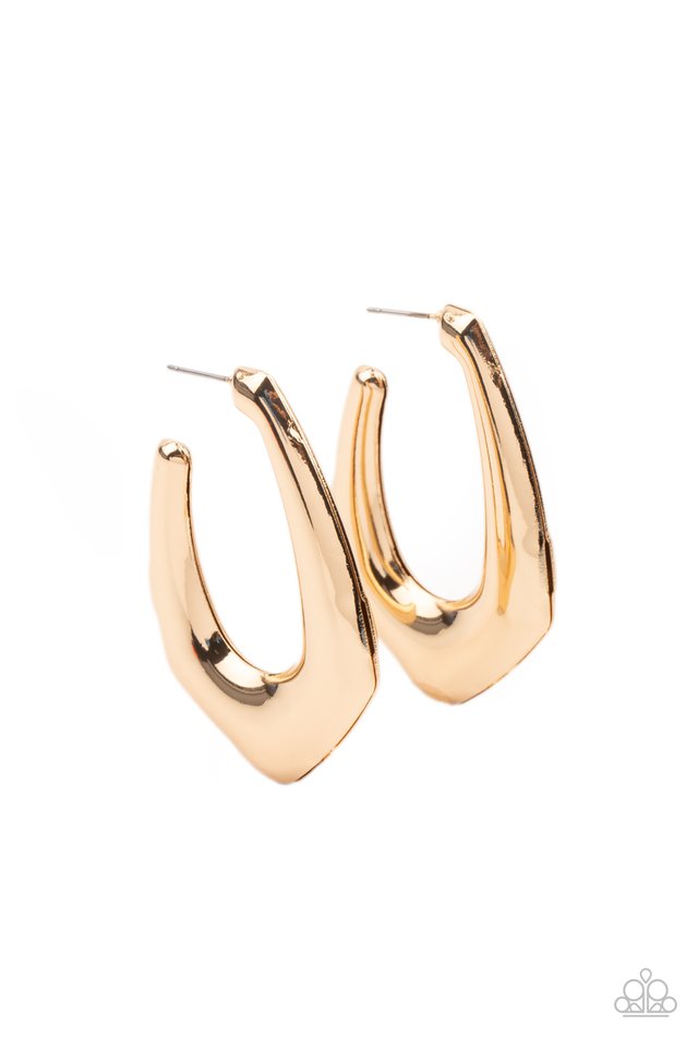 Find Your Anchor - Gold ~ Paparazzi Hoop Earrings