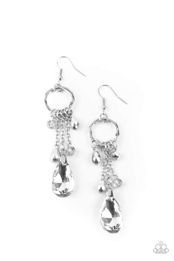Glammed Up Goddess - Silver Earrings