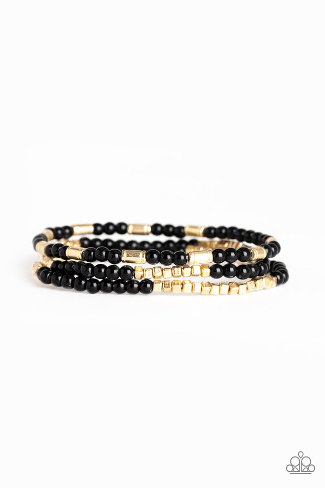 Micro Beading - Black ~ Paparazzi Stetch Bracelet