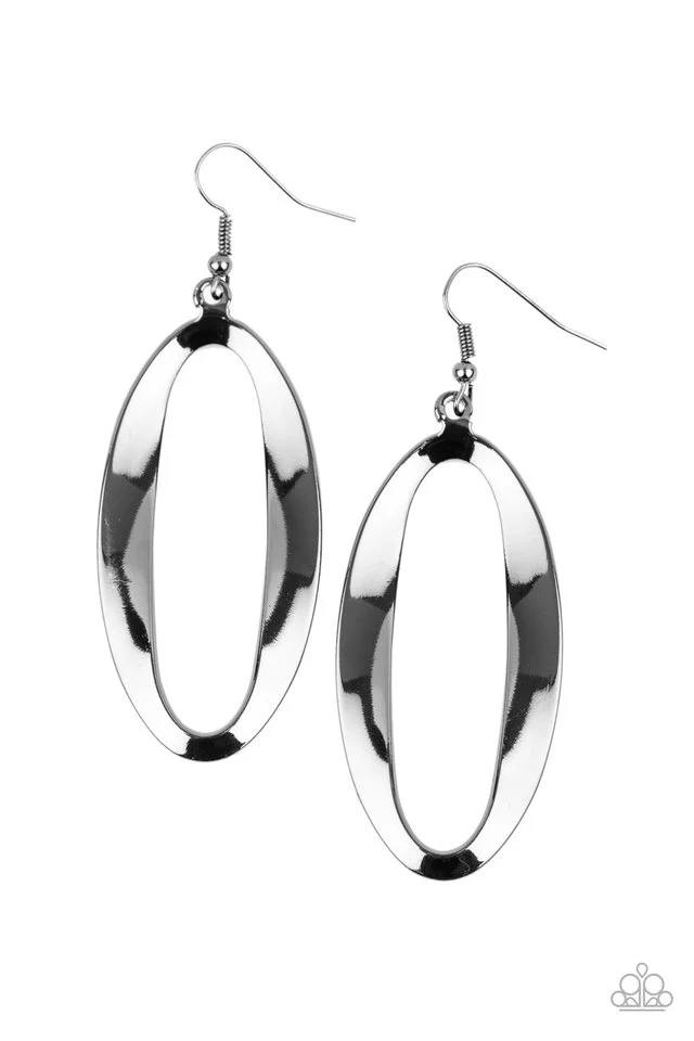 OVAL My Head - Black/Gunmetal Earrings