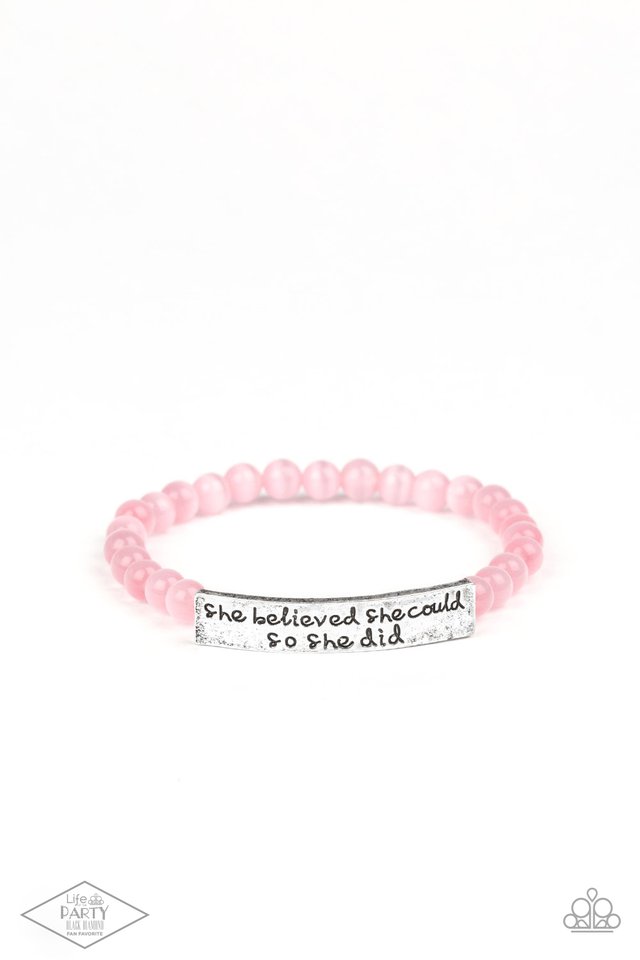So She Did — Pink Cat’s Eye Bracelet