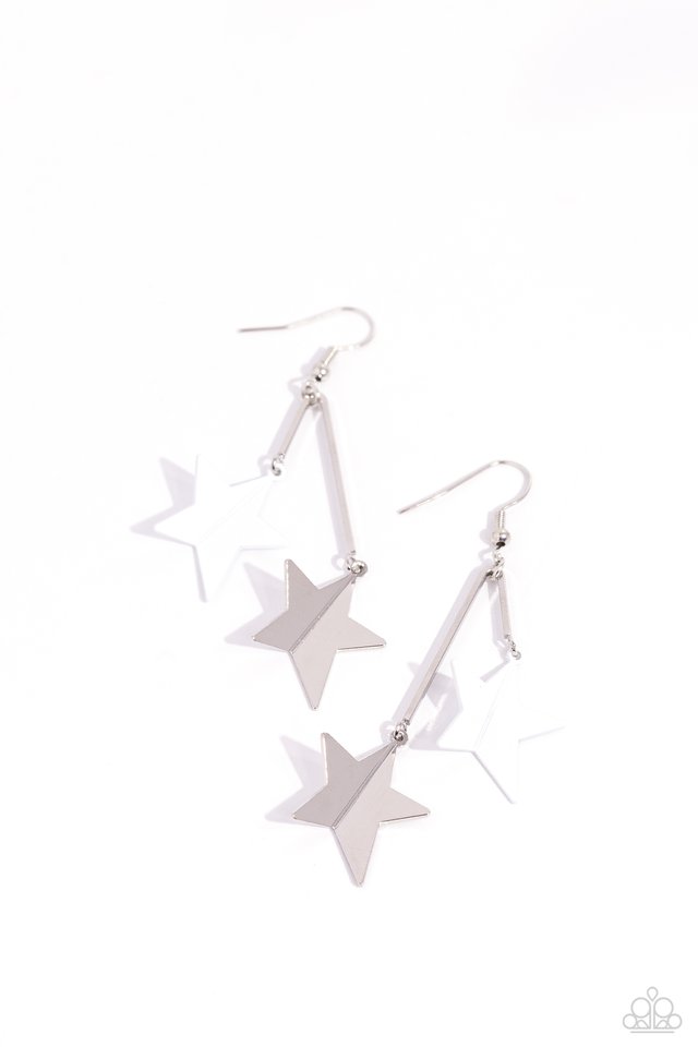 Stellar STAGGER - White Earrings