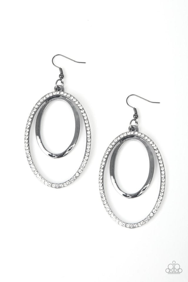 Wrapped In Wealth - Gunmetal Earrings