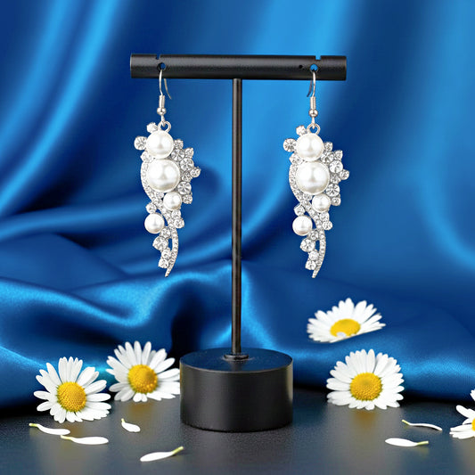 High-End Elegance - White   Earrings