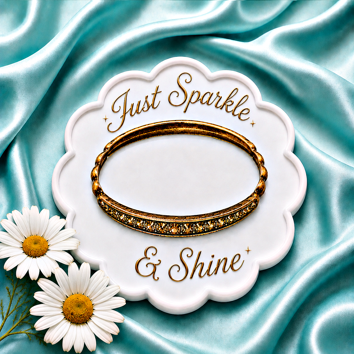 Just Sparkle And Wave - Brass Bracelet
