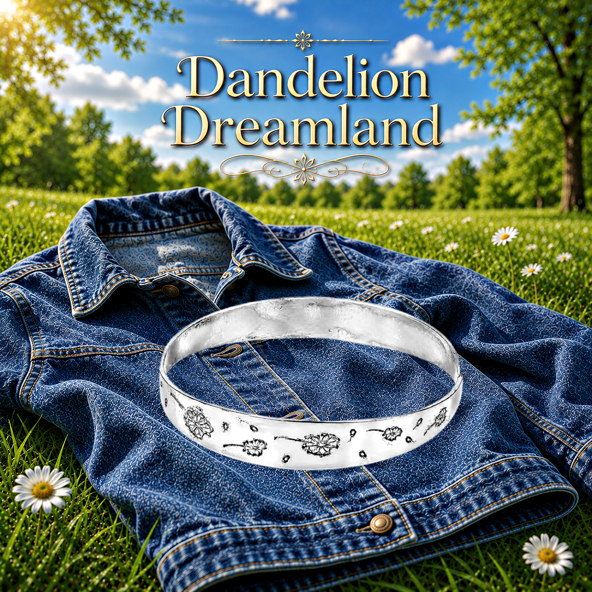 Dandelion Dreamland - Silver Bracelet
