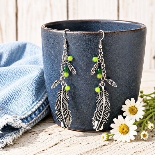 Find Your Flock - Green  Earrings
