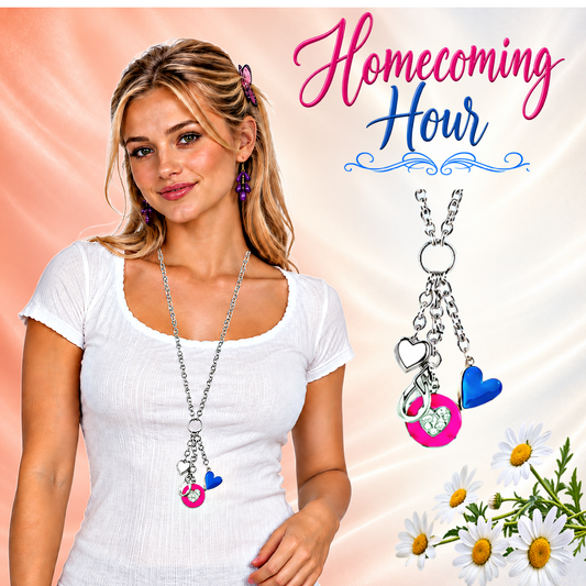 Homecoming Hour - Pink Lanyard Necklace