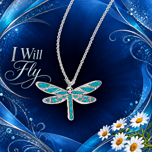 Flying Low - Green  Necklace