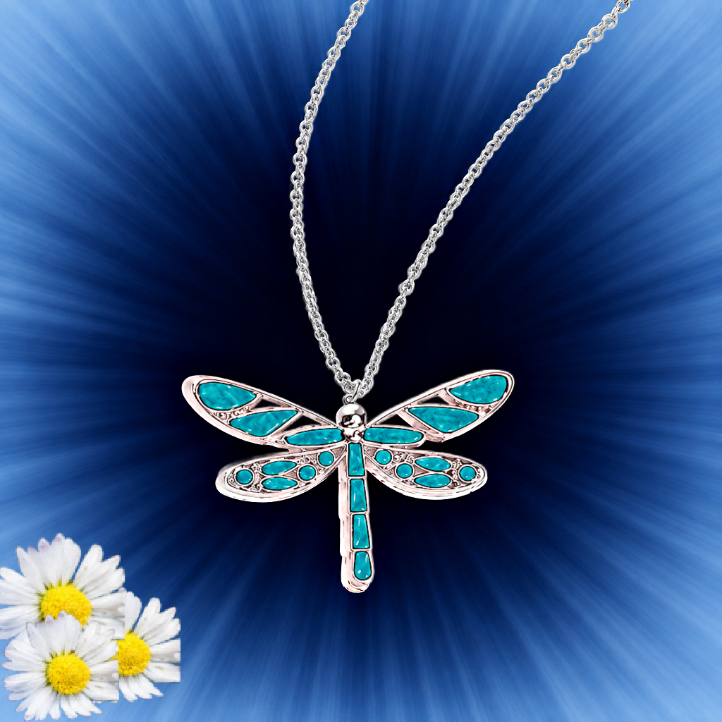 Flying Low - Green  Necklace