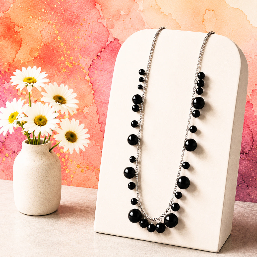 There's Always Room At the Top - Black  Necklace