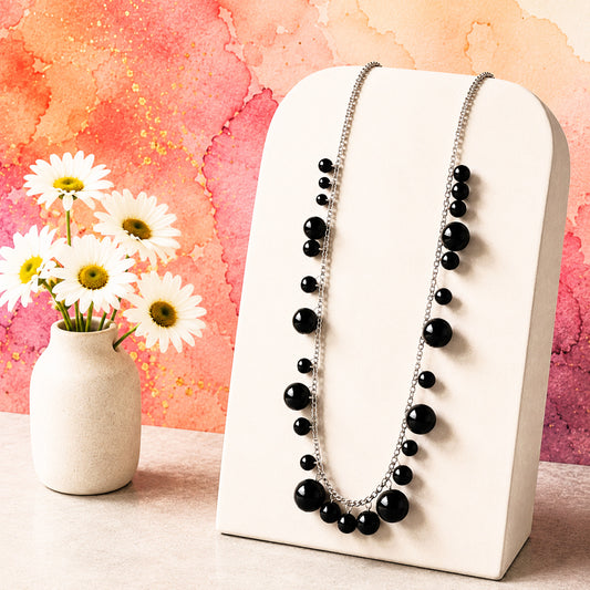 There's Always Room At the Top - Black  Necklace