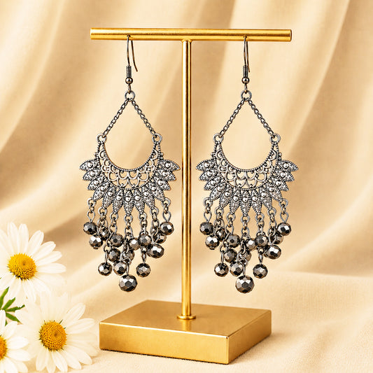 Chromatic Cascade - Black/Gunmetal  Earrings