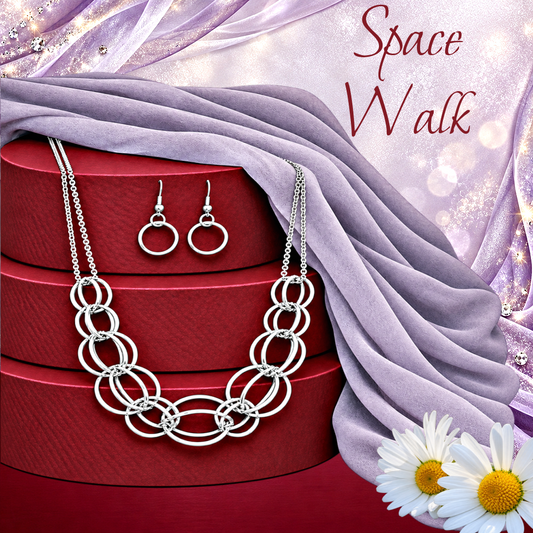 Space Walk - Silver Necklace