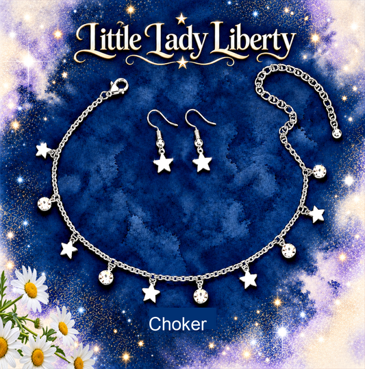 Little Lady Liberty - White  Necklace