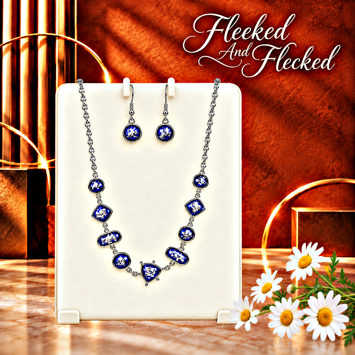 Fleeked and Flecked - Blue Necklace