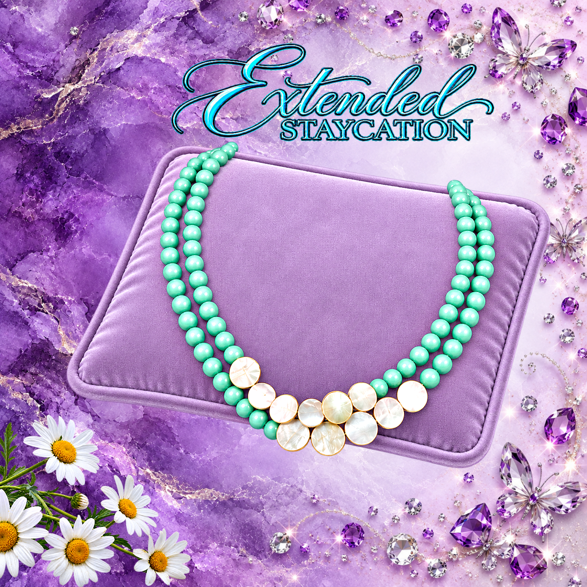 Extended STAYCATION - Blue  Necklace