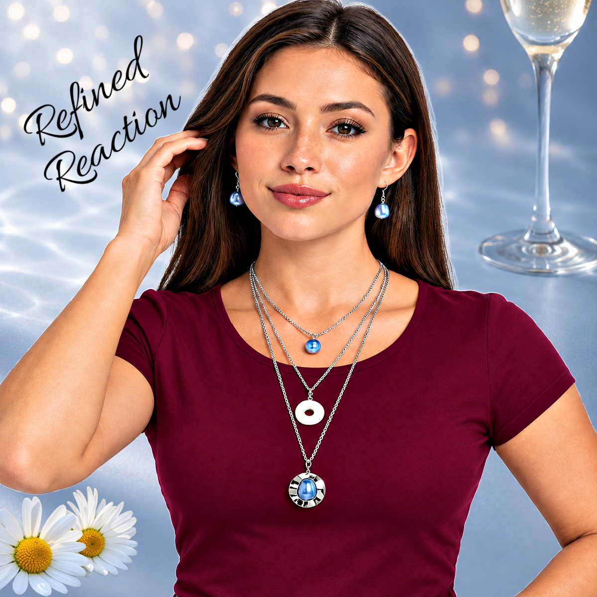 Refined Reaction - Blue Necklace
