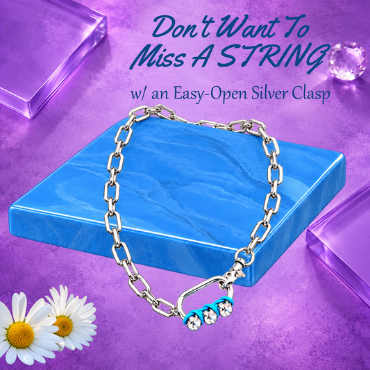 Don't Want To Miss A String - Blue Necklace