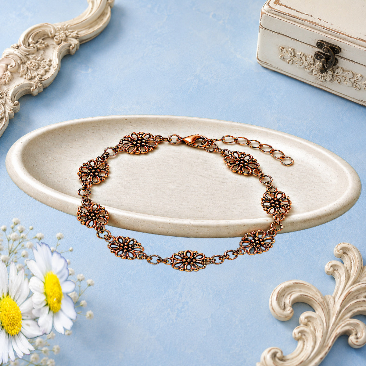 Easy Daisy - Copper   Bracelet