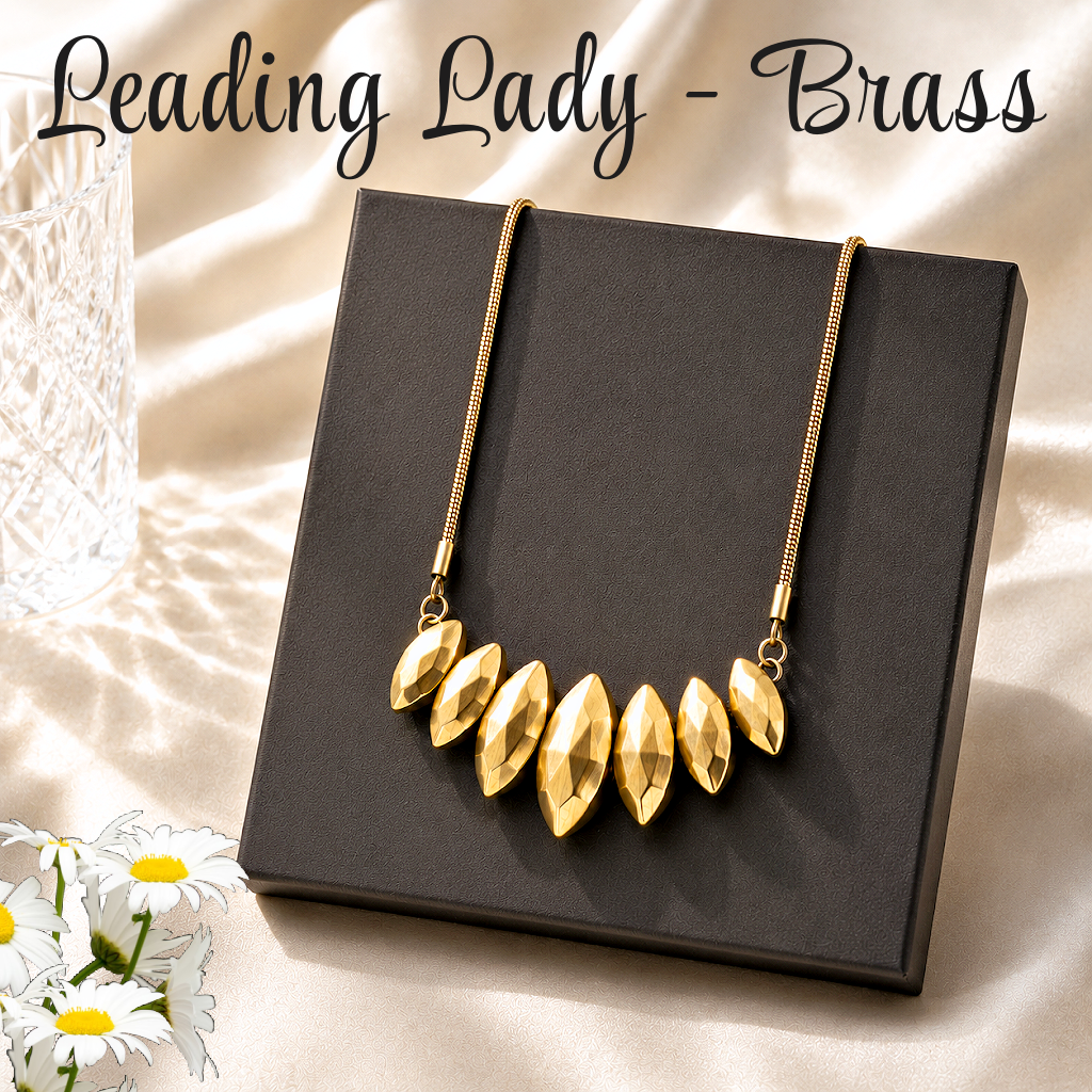 Leading Lady - Brass Necklace