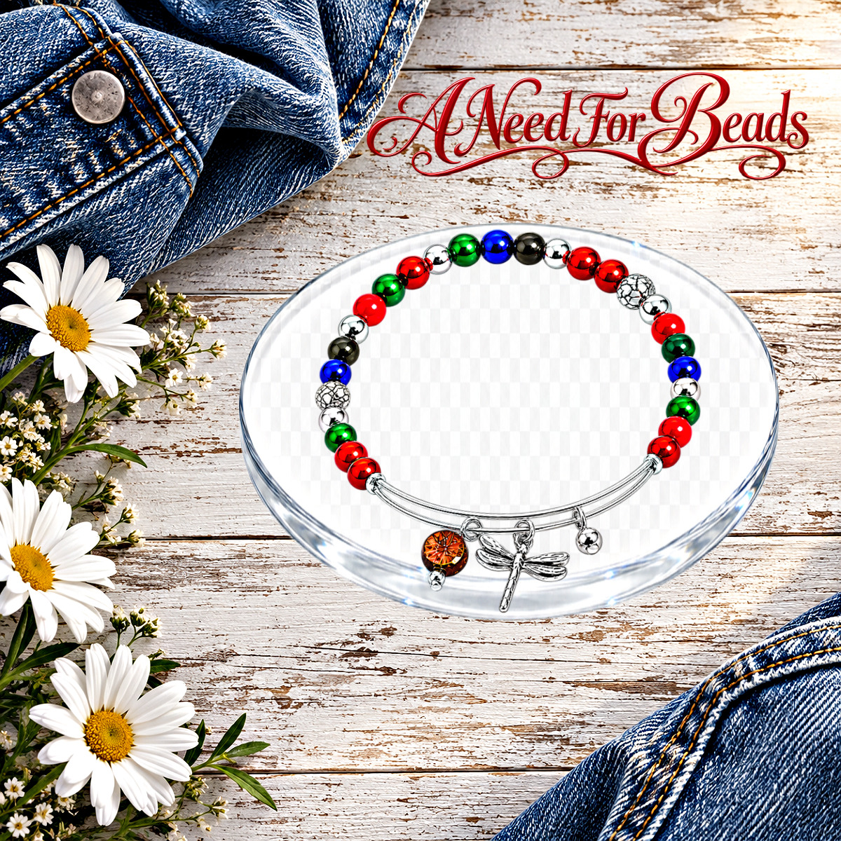 A Need For Beads - Red Bracelet