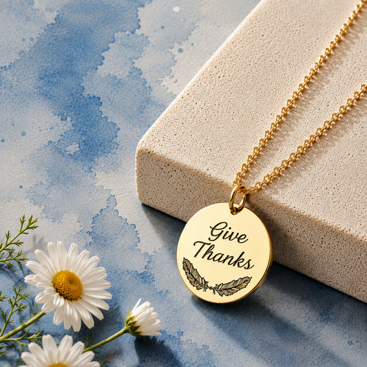Give Thanks — Gold  Necklace
