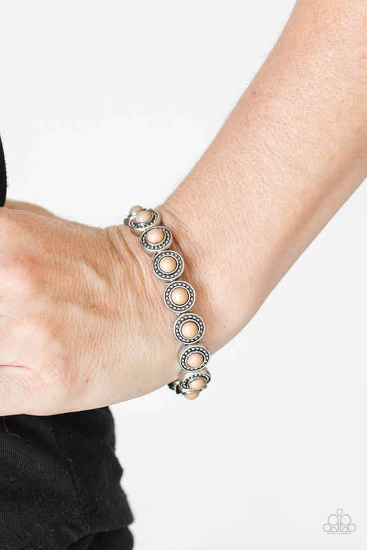 Globetrotter Goals - Brown  ~ Paparazzi Stretch Bracelet
