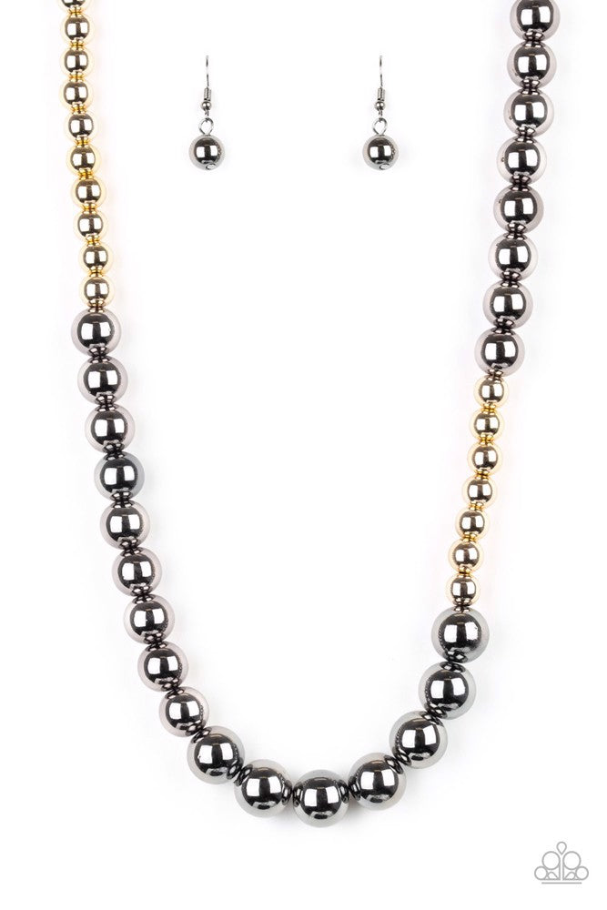Power To The People - Black  ~ Paparazzi Everyday / Princess (18") Necklace