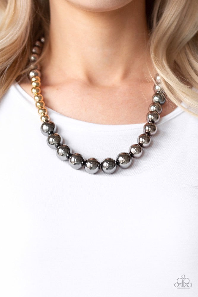 Power To The People - Black  ~ Paparazzi Everyday / Princess (18") Necklace