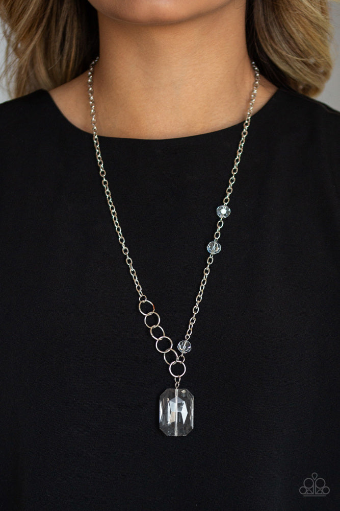 Never A Dull Moment - White  ~ Paparazzi Long/Opera (28-34") Necklace