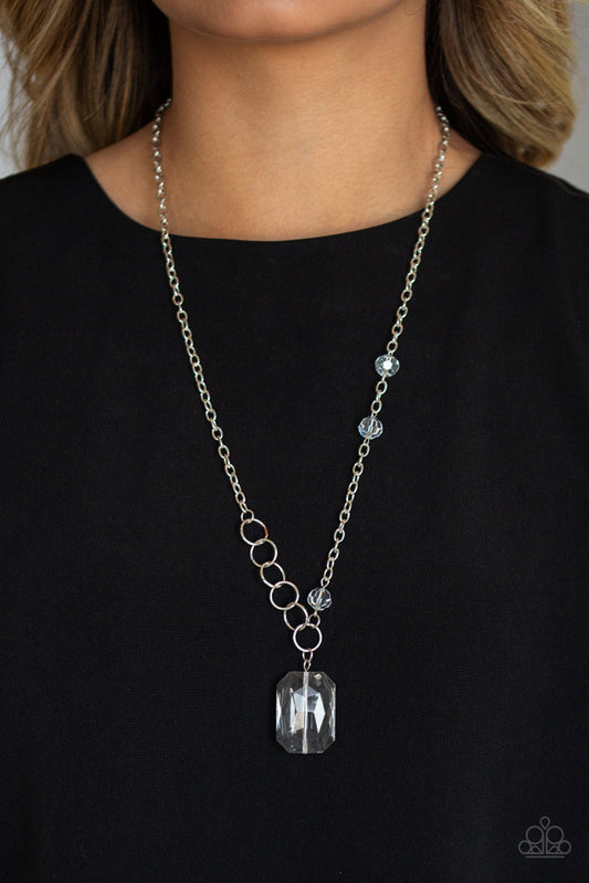 Never A Dull Moment - White  ~ Paparazzi Long/Opera (28-34") Necklace