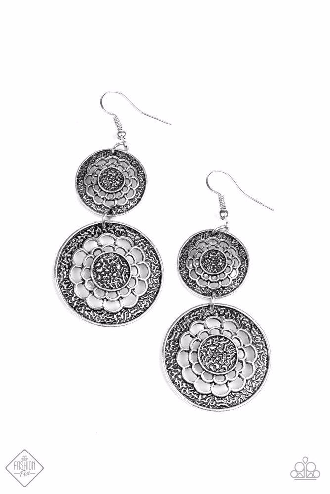 Marigold Medallions - Silver    2 Piece Set
