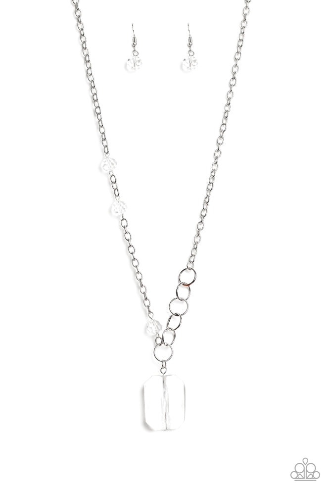 Never A Dull Moment - White  ~ Paparazzi Long/Opera (28-34") Necklace