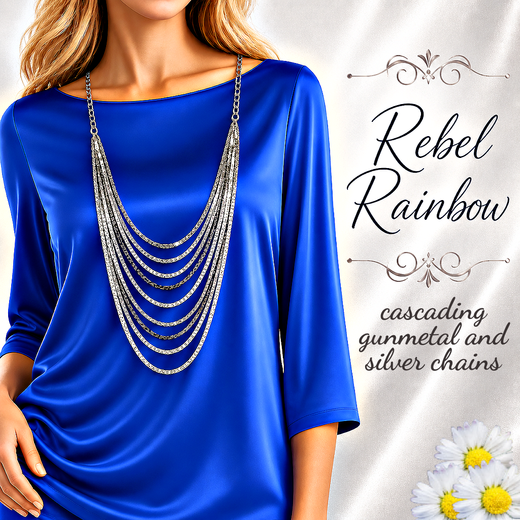 Rebel Rainbow - Silver Necklace