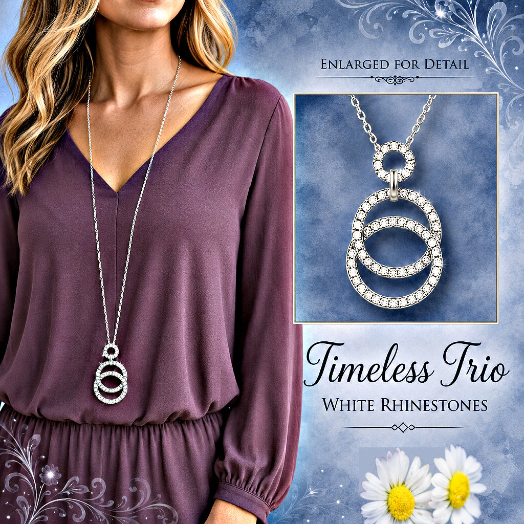 Timeless Trio = White Necklace