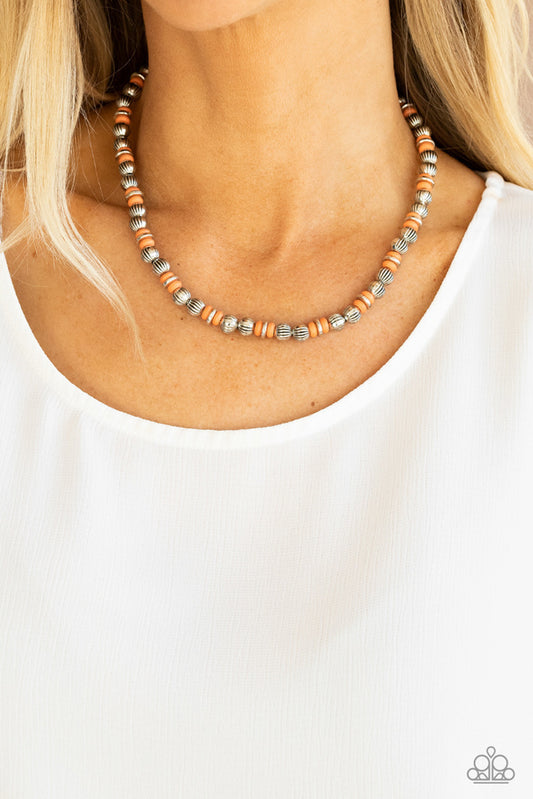 ZEN You Least Expect It - Orange  ~ Paparazzi Choker Necklace