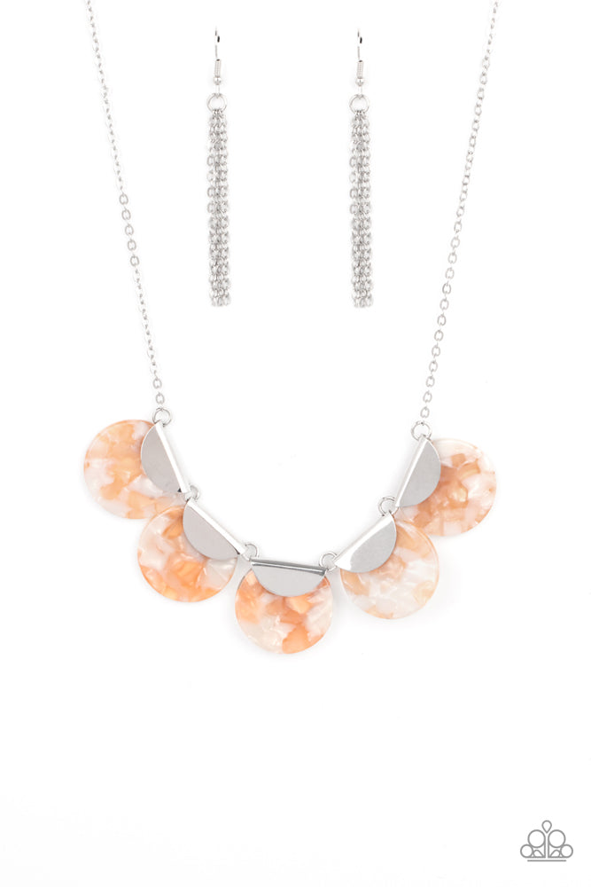 Mermaid Oasis - Orange  ~ Paparazzi Everyday/Princess (18") Necklace