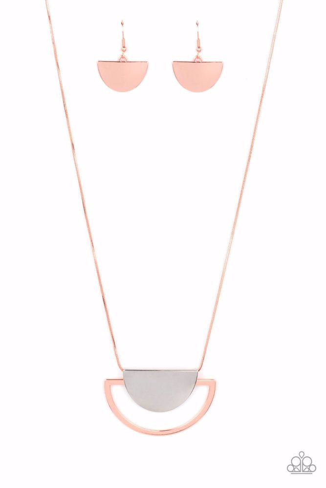 Lunar Phases - Copper  ~  Paparazzi Long/Opera Length (28-34") Necklace
