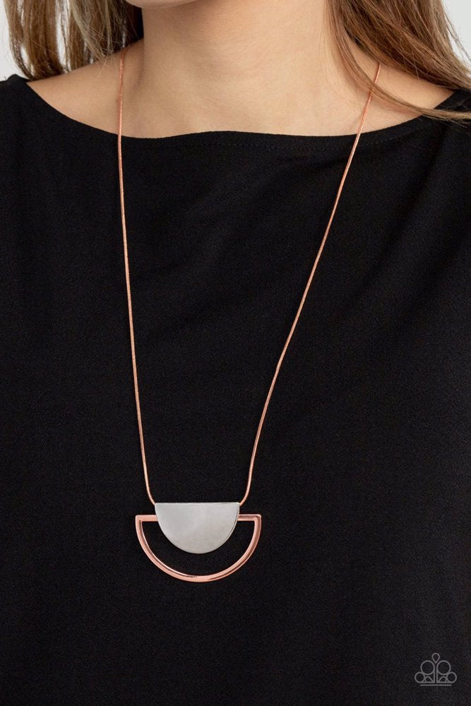 Lunar Phases - Copper  ~  Paparazzi Long/Opera Length (28-34") Necklace