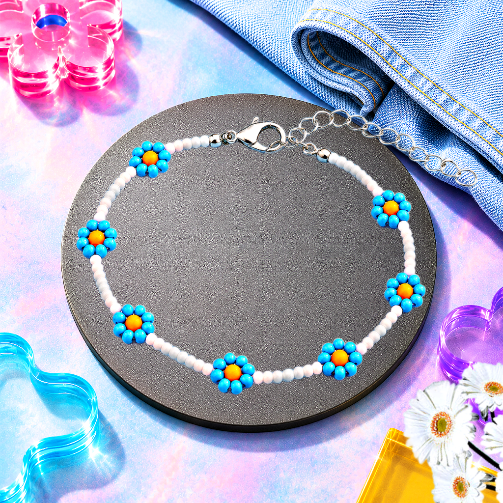 Camp Flower Power - Blue  Bracelet
