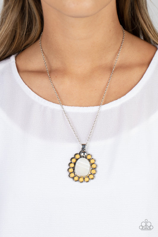 Sahara Sea - Yellow ~ Paparazzi Everyday/Princess (18")  Necklace
