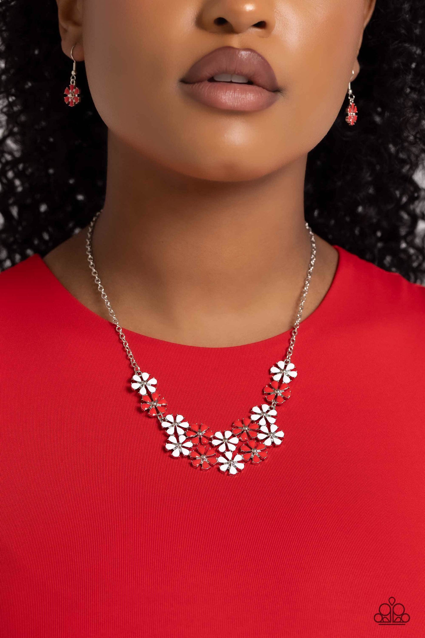 Floral Fever - Red  Necklace