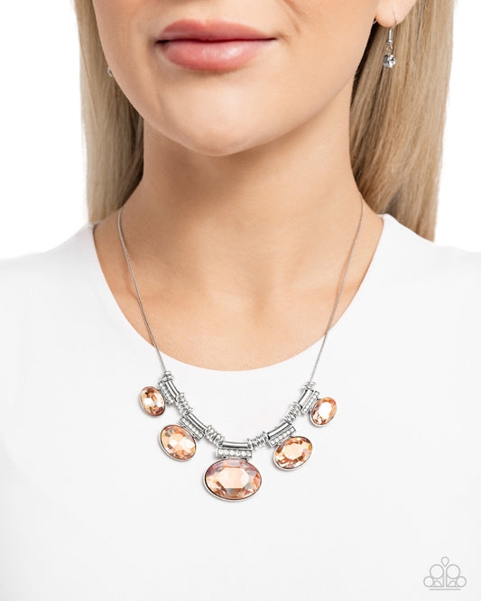 Socialite Status - Orange  ~ Paparazzi Everyday/Princess (18") Necklace