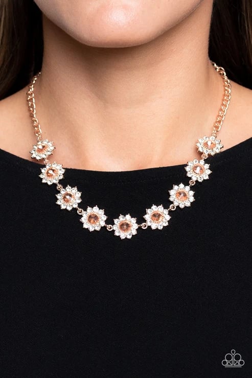 Blooming Brillance - Rose Gold Necklace